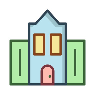 Apartman Ev vektör çizim 