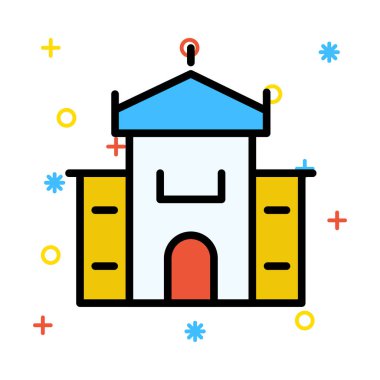 Ofis Plaza vektör çizim Binası 