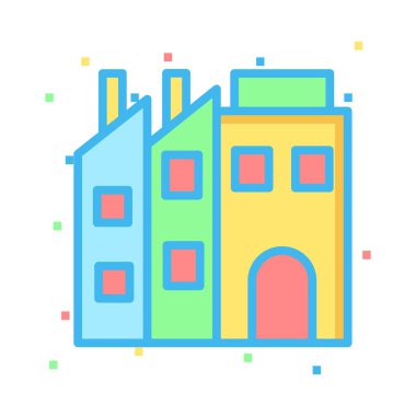 Bina alışveriş merkezi plaza vektör çizim