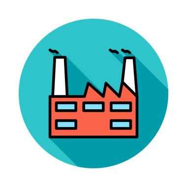 endüstriyel bina, kutsal kişilerin resmi, vektör çizim 