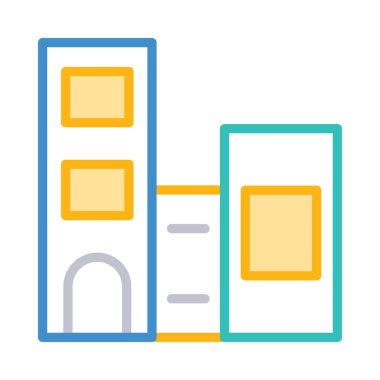 Ofis vektör çizim apartman binası