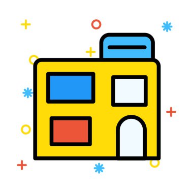 ev daire ev vektör çizim 