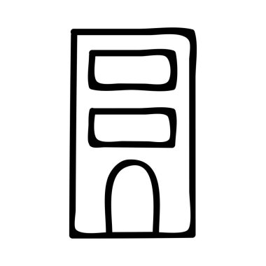 Otel, kutsal kişilerin resmi, vektör çizim Binası 