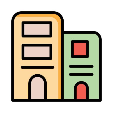 Daireli ev ev vektör çizim 