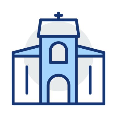 Kilise, bina simgesi. Vektör çizim 