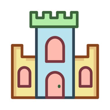 kale bastion kule vektör çizim 