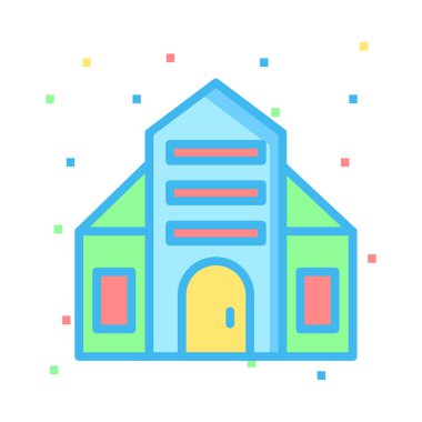 Office plaza vektör çizim oluşturma