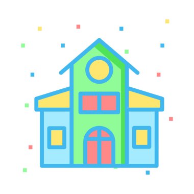 ev daire ev vektör çizim