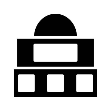 Otel, kutsal kişilerin resmi, vektör çizim Binası 