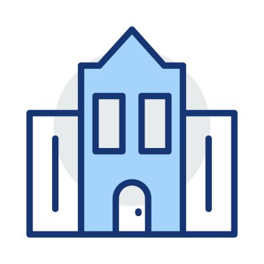 Kutsal kişilerin resmi, vektör çizim Bina mimari, 