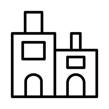 ev cephe motel vektör çizim