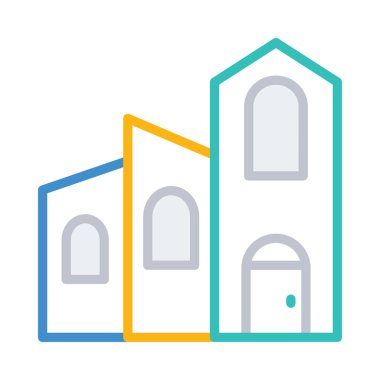 vektör çizim Apartman Bina