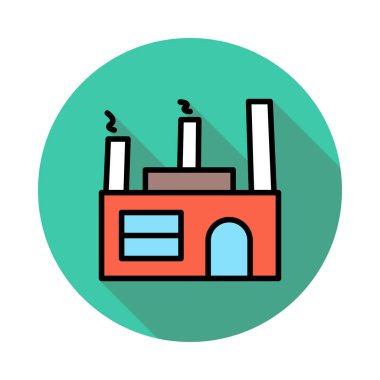 endüstriyel bina, kutsal kişilerin resmi, vektör çizim 