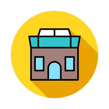 Otel, kutsal kişilerin resmi, vektör çizim Binası 