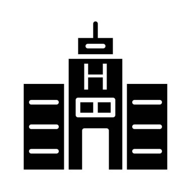 Otel, kutsal kişilerin resmi, vektör çizim Binası 