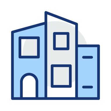 vektör çizim Apartman Bina plaza 