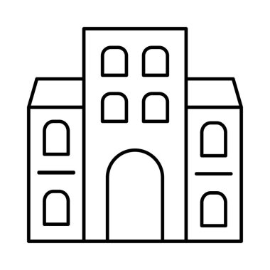 Ev, kutsal kişilerin resmi, vektör çizim inşa   