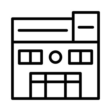 Otel, kutsal kişilerin resmi, vektör çizim Binası 