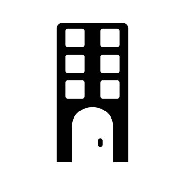 Otel, kutsal kişilerin resmi, vektör çizim Binası 