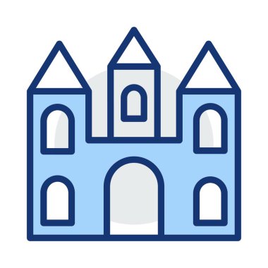 Kutsal kişilerin resmi, vektör çizim Bina mimari, 