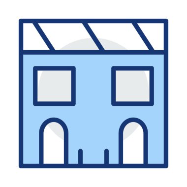 Kutsal kişilerin resmi, vektör çizim Bina mimari, 