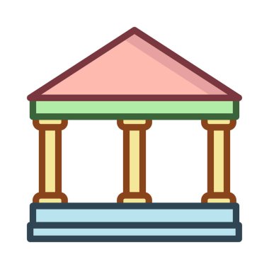 Mahkeme banka vektör çizim oluşturma 