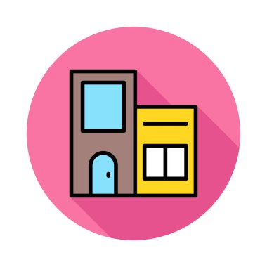 vektör çizim Apartman Bina 