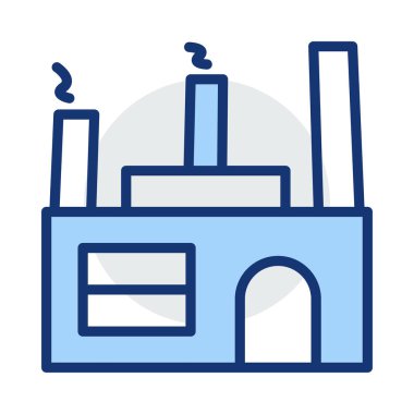 endüstriyel bina, kutsal kişilerin resmi, vektör çizim 