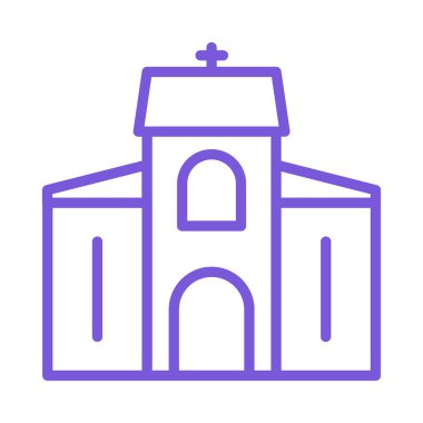 Kilise, bina simgesi. Vektör çizim 