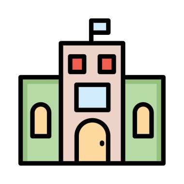 vektör çizim bina ofis plaza 