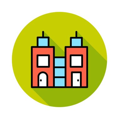 Ofis Binası otel, vektör çizim 