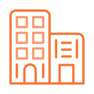 Otel, kutsal kişilerin resmi, vektör çizim Binası 