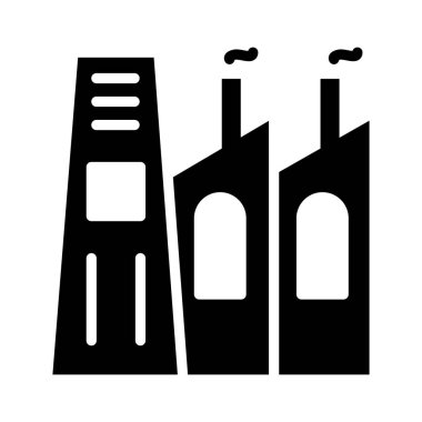 endüstriyel bina, kutsal kişilerin resmi, vektör çizim 