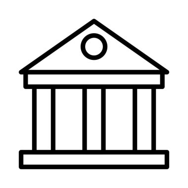 Banka court house vektör çizim