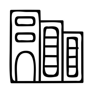 Otel, kutsal kişilerin resmi, vektör çizim Binası 