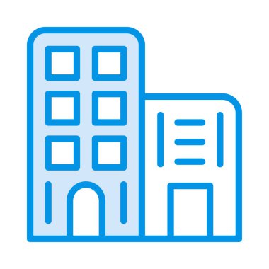 Otel, kutsal kişilerin resmi, vektör çizim Binası 