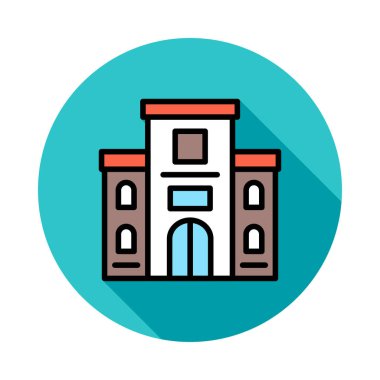 Otel, kutsal kişilerin resmi, vektör çizim Binası 