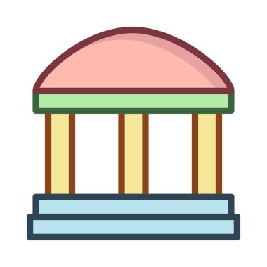 Mahkeme banka vektör çizim oluşturma 