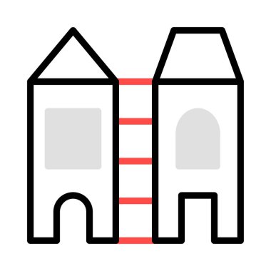 Bina, ofis, daire. Vektör çizim 