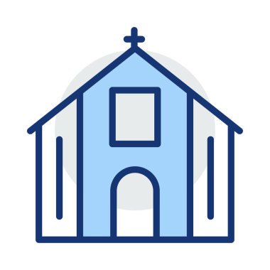 Kilise, bina simgesi. Vektör çizim 