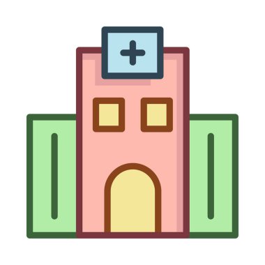 klinik hastane eczane vektör çizim 