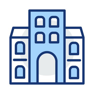 Kutsal kişilerin resmi, vektör çizim Bina mimari, 