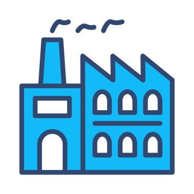 endüstriyel bina, kutsal kişilerin resmi, vektör çizim 