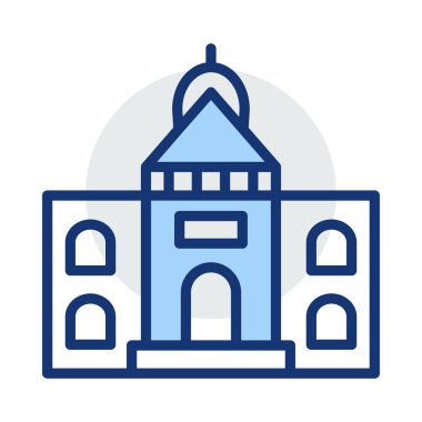 Kutsal kişilerin resmi, vektör çizim Bina mimari, 