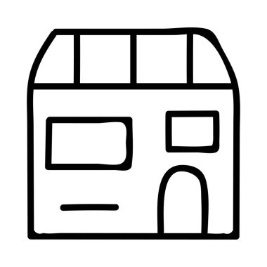 cephe ev ev vektör çizim