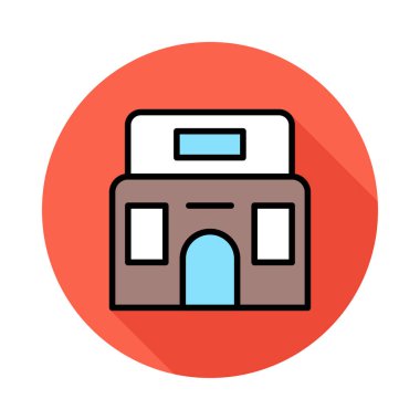 Daireli ev ev vektör çizim 