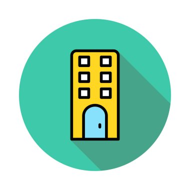 Otel, kutsal kişilerin resmi, vektör çizim Binası 