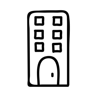 Otel, kutsal kişilerin resmi, vektör çizim Binası 