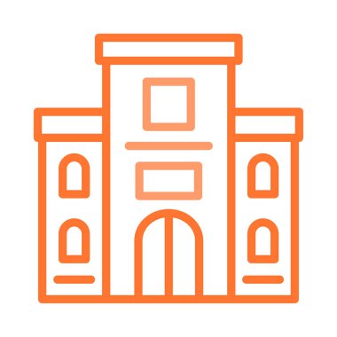 Otel, kutsal kişilerin resmi, vektör çizim Binası 