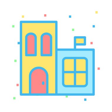 Hastane ev vektör çizim oluşturma